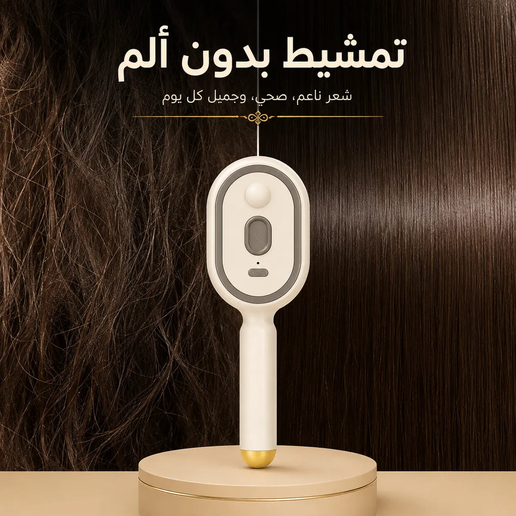 مشط تدليك بالرذاذ قابل للشحن